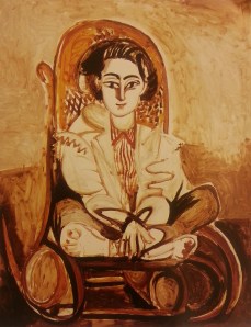 PICASSO Jacqueline in a Rocking Chair, 1954.
